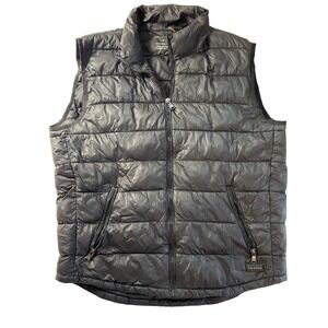 Calvin Klein Mens Vest Puffer Sleeveless Jacket‎ Full Zip Black Designer S